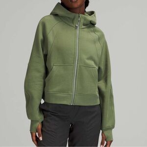Lululemon Scuba ✨ Full Zip • Green Twill • XS/S